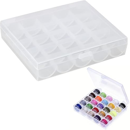 AONAYO Fächer Kunststoff Spulenbox Leer,Sortierbox,Sortierboxen Für Kleinteile,Nähgarn Aufbewahrung,Aufbewahrungsbox,Spulen Nähmaschine,Spulenbox Aus Kunststoff Für Gängige,Spule Nähmaschine