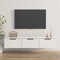 Mobile porta TV sospeso da parete con 4 cassetti, moderno centro intrattenimento, elegante mobile portaoggetti per soggiorno, in legno ingegnerizzato bianco, 102 x 30 x 20 cm