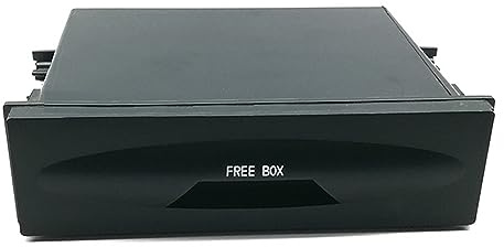 MHADBKH Scatola portaoggetti per auto, con cassetto, per conversione stereo, 1 DIN, per autoradio e radio