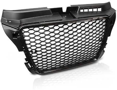 Sport Waben Frontgrill für Audi A3 2008-2012 in glänzendem schwarz