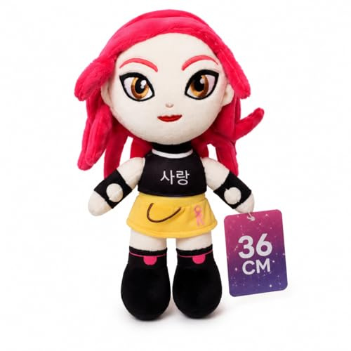 Grupo Moya - K-Pop Musik Plüsch, 36 cm, weiche Stoffpuppe, dekorative Polyester-Puppe, Geschenk für koreanische Musik-Fans, Sammler-Plüsch (rosa)