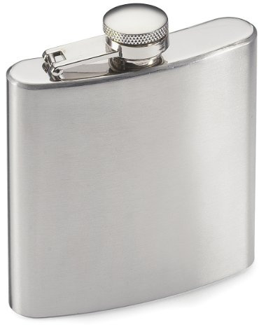 Gelert Edelstahl Flachmann 6oz Hip Flask, silver, FLA030