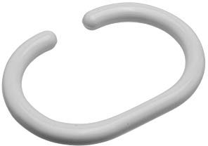 Croydex AK142122 Shower Curtain C-Rings, Pack of 12, White, 17.5 x 9.5 x 0.5cm
