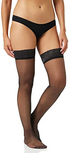 DIM Jarretière Femme Up Beauty Sublim Voile Brillant x1, Noir, M