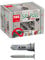 TOX anclaje para cartón-yeso Spiral Pro 39-5 + tornillo con accionamiento PZ2, longitud de anclaje 39 mm, para cartón-yeso monocapa y placas de fibra de yeso, 25 unidades por caja, 068101051