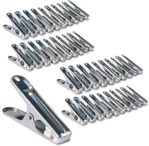 Probache IDMarket - 40 Pinces à Linge INOX, Pinces incassables, inusables, ne rouillent Pas, Gris
