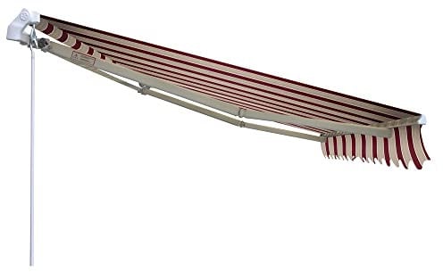 VERDELOOK Tenda da Sole Itaca avvolgibile ad inclinazione fissa, larghezza 3 m e sporgenza 2 m, beige e bordeaux