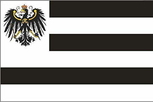 U24 Aufkleber Hohenzollern Flagge Fahne 8 x 5 cm Autoaufkleber Sticker
