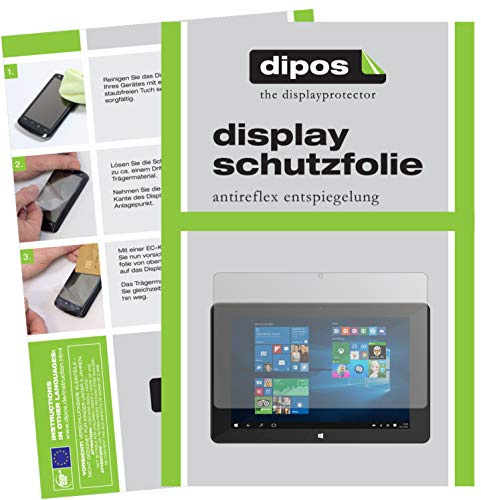 dipos 2x Displayschutzfolie matt für TrekStor SurfTab duo W1 Volks-Tablet