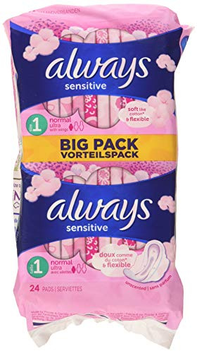 Always Sensitive Normal Always Ultra Damenbinden mit Flügeln, 24 Stück