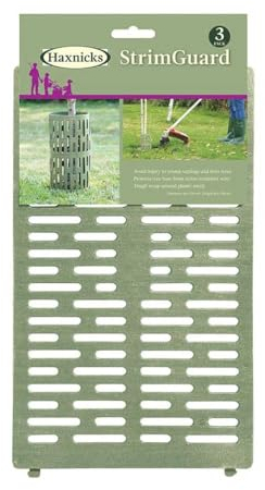 Haxnicks Strimguard | Tree Trunk Protectors | Cover For Young Trees, Plants, Saplings | Prevent Damage From Strimmers & Mowers | Green, 10 x 20 x 10 cm | Tg030101