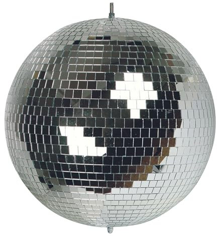 HQ-Power Disco-Spiegelkugel Ø 20 cm, spektakuläre Lichteffekte für Partys, sichere Aufhängung und facettiertes Glas, Tanzflächen-Accessoire für Disco und mehr