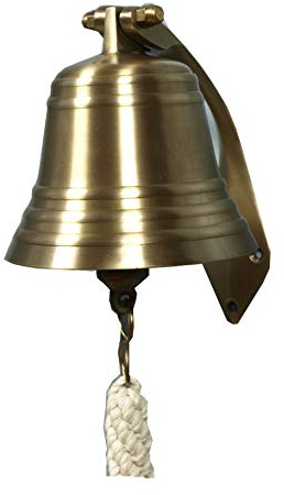 Maritime Deko Schiffsglocke Glocke Ø 10cm Wandhalterung Messing (8519)