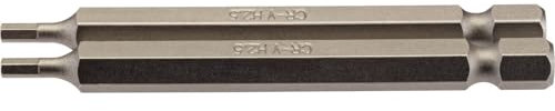 Draper 64319 2.5mm 1/4 Hex Hexagonal Insert Bit 75mm Long (2 Piece)