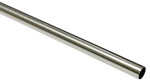 Gardinia 10011132 Metallstange/Gardinenstangen-Rohr, Serie Chicago, Durchmesser 20 mm, 120 cm, edelstahloptik