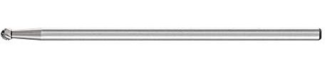PFERD HM-Frässtift mit Langschaft, Kugelform KUD, Zahnung 3 PLUS, Frässtift-ø 3mm, Schaft-ø 3mm, Länge 75mm, 21211087 – für universelle Anwendungen auf den wichtigsten Werkstoffen