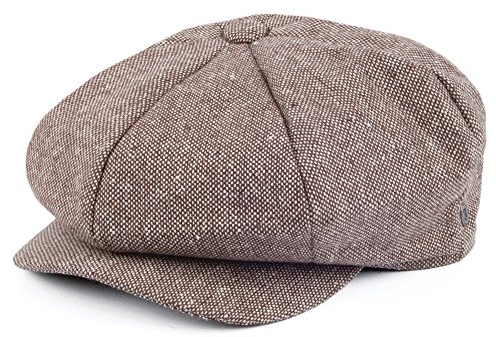 Jaxon & James Marl Tweed Big Apple Ballonmütze - Braun - One Size