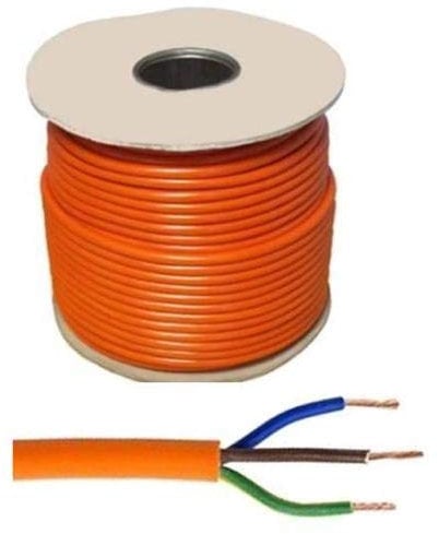 All Lengths 3183Y Orange 2.5mm 3 Core Flexible Cable 240V Caravan Hook Up Cable Garden Power Equipmen (10m)
