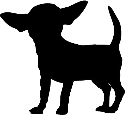 Samunshi® Chihuahua Hunde Aufkleber Autoaufkleber Sticker in 6 Größen und 25 Farben (10x9,1cm schwarz)
