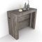 VE.CA - MERCURIO - Tavolo Consolle Allungabile con Porta Prolunghe - da 40 a 300 cm - Pino grigio Jackson - Ideale per Arredo Cucina e Casa - Made in Italy