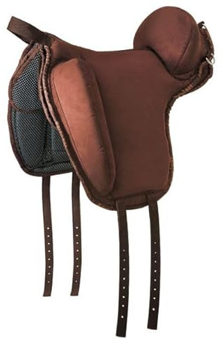 Barefoot Ride-On-Pad Physio Support braun – Rutschfestes Sattelpad – Halt gebende und rahmende Pauschen – pferdefreundliche Polsterung – Perfekt für Reiten ohne Sattel - Größe L