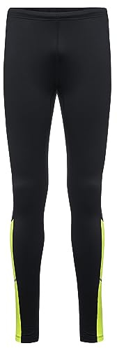 GORE WEAR Mens R3 Tights, Black/Neon Yellow, XL EU