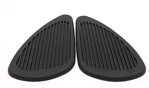 Universal Motorrad Streifen Gummi Tank Aufkleber Aufkleber für Retro Vintage Harley Honda (Schwarz)