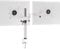 Duronic Dual Monitor Stand DM352 WE Double Monitor Arm White Twin Riser Two Mount for 13-27” Computer Screen 2 Height Adjustable Clamp Stands for PC Gaming Work Desk Home & Office Studio, VESA 75 100