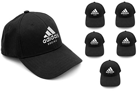 Adidas Baseball Cap Men Women Hat Black Boxing Karate Judo Taekwondo Kickboxing Jiu Jitsu, One Size Hat, Blackwhite