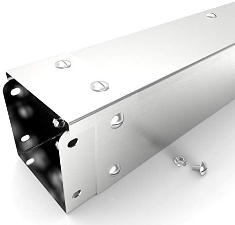 RS PRO Kabelkanal für die Industrie Grau, 75 mm x 75mm Edelstahl 304, Länge 3m, Seitenwand Geschlossen