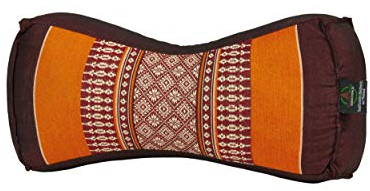 Handelsturm Thai Nackenkissen festes Kissen für Entspannung Massage und Meditation mit Füllung aus Kapok 30x15x10 cm (orange)