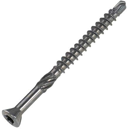 Dielenschrauben Edelstahl 3,2 x 40 mm, 500 Stück, TX10, kleiner Kopf, Teilgewinde, Bohrspitze, Reibteil, ETA Zulassung