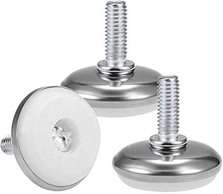 Mesee 30 Pieces M6 Thread Furniture Leg Levelers, Adjustable Furniture Leveler Table Leveling Foot Base Pads Accessory for Office Home Sofa Chair Desk Bed Feet