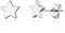 Philip Jones Silver Plated Star Stud Earrings