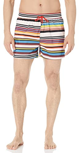 Paul Smith Herren Standard Short Stripe, Mehrfarbig/Meereswellen (Ocean Tides), L