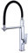 YTTS Rubinetto per Lavello da Cucina, Miscelatore per Rubinetti da Cucina Estraibile con Doccetta Rubinetto da Cucina Girevole A 360° in Ottone Massiccio Rubinetto per Acqua Calda E Fredda,Argento