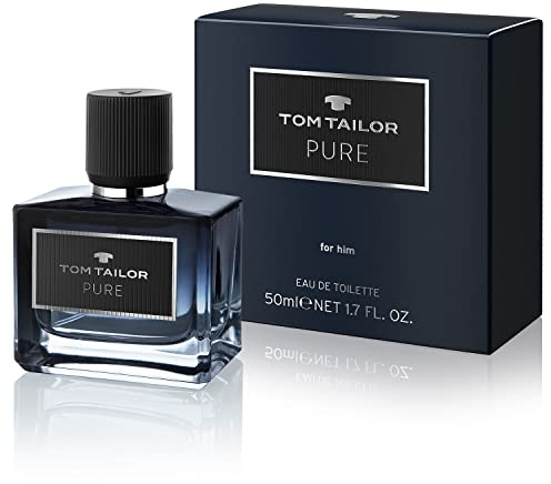 Tom Tailor Parfüm Herren PURE for him 50ml I maskulines Eau de Parfum Herren für Körper & Seele I belebende Kombination aus Mandarine, Zedernholz, Moschus & Sandelholz I frisch, herb & holzig-warm