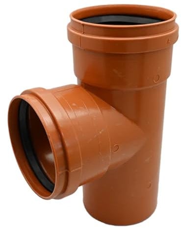 DERIVAZIONE 87° RAL 8023 Diam 100 Tubi Raccordi Ad Innesto Pvc