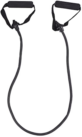 Agatige Übungs-Widerstandsbänder, 30Lb elastisches Workout-Zugseil-Brust-Expansions-Dehnungsseil mit Komfortgriffen für physikalische Therapie, Krafttraining, Muskeltraining (Schwarz)