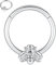 AROWRO 16G Septum Daith Schmuck Septum Daith Helix Conch Piercing Schmuck Septum Nasenring Septum Hoop Septum Piercings Septum Clicker Edelstahl 8mm Knorpel Daith Helix Lobe Ohrringe Silber