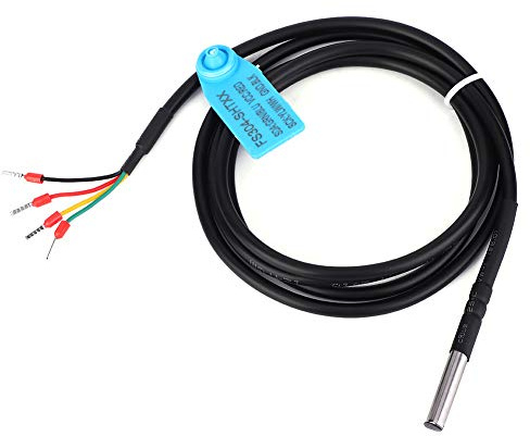 Wasserdichtes Kabel für Temperatursensor, Wärmebeständigem Thermokabel FS304 SHT30 FS304 SHT31 FS304 Digitales Thermosonden Sensormodul Edelstahl Raumthermometer Hygrometer mit Verlängerungskabel