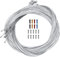 LATRAT 10 x Cavo Freno Interno Universale per Bicicletta Cavo Freno Set con 18 x Puntali, Cavo Freno Bici da 1,75 m per Mountain Bike - Argento