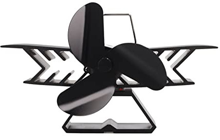 Heat Powered Stove Fan - 3 Blades Wood Burning Fireplace Fan Aluminum Alloy Plane Shaped