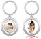 JOVIVI Schlüsselanhänger mit Foto Bild Gravur Selbst Gestalten Personalisiert Drehbar Keychain Schlüsselring Taschenanhänger, Einheitsgröße, (TTDE003404)