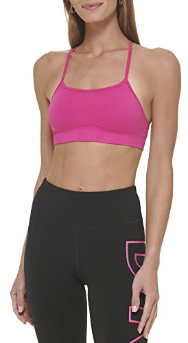 DKNY Sport Damen Performance Support Yoga Lauf-BH, Rot - Beetroot, X-Large