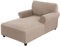 LINGKY Chaiselongue Bezug Stretch Chaiselongue Schonbezug für Wohnzimmer Chaiselongue mit Doppelarm Chaiselongue Abdeckung für Chaiselongue im Schlafzimmer Dickerer Jacquard Stoff (Sand)