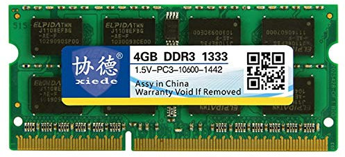 XIEDE X043 DDR3 1333 MHz 4GB 1.5V Módulo de memoria RAM de compatibilidad total para ordenador portátil