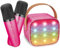Ankuka Karaoke per Bambini Karaoke con Microfono Karaoke Cassa Bluetooth con 2 Microfoni, Regalo Bambina Giochi Bimba Regalo Compleanno per 3, 4, 5, 6, 7, 8, 9,10,11,12+ Anni (Rosa Scuro)