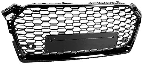 Schwarzer Netzgrill Im RS5-Stil, Passend für A5/S5 B9 2017–2019, Einfache Installation, Hochwertiges ABS-Material