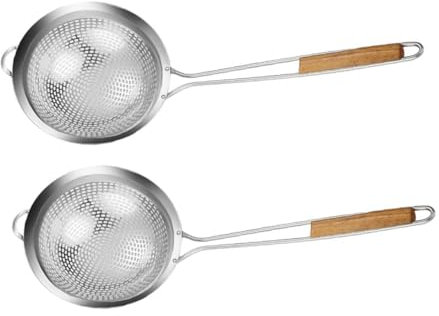 Zerodeko Cuchara Coladora Inoxidable Cuchara Ranurada Para Freír Colador Para Servir Comida Mango Resistente Al Agua